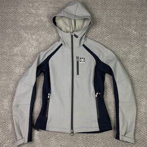 66 Degrees North Glymur Softshell Jacket Women's Small Gray Polartec Soft Shell